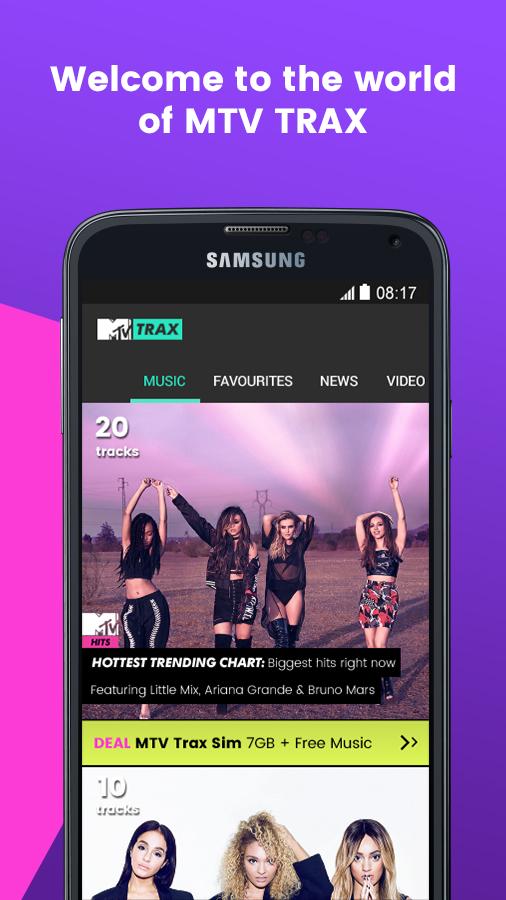 Android application MTV Trax - Music Player screenshort