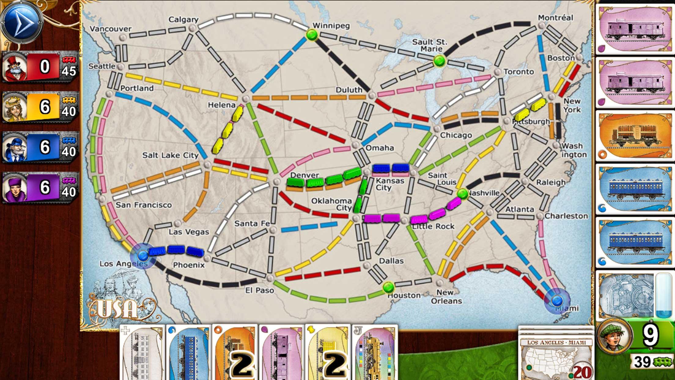 Android application Ticket to Ride screenshort