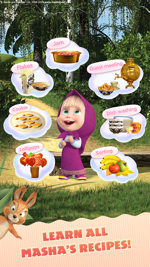   Masha and the Bear Child Games: Cooking Adventure- 스크린샷 