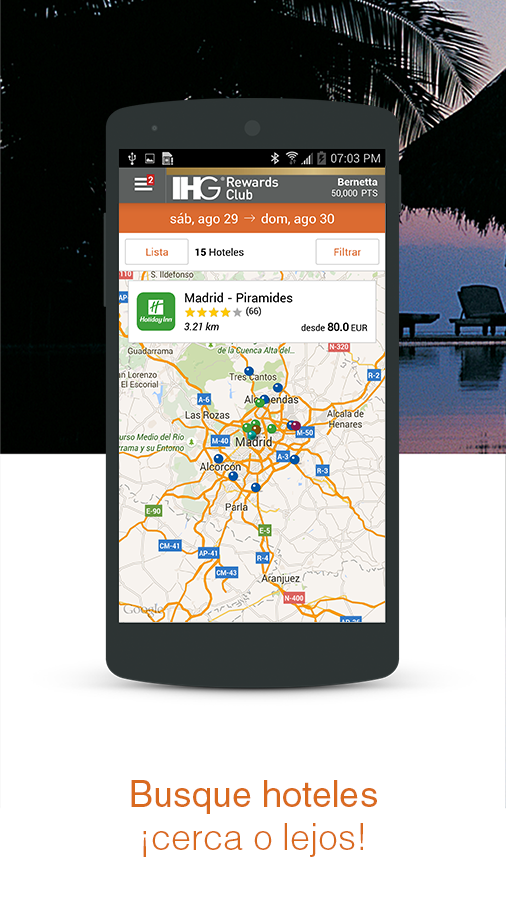 Android application IHG Hotels & Rewards screenshort