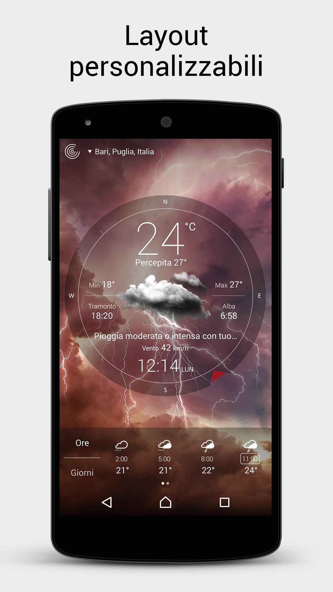 Android application Weather Live° - Weather Widget screenshort