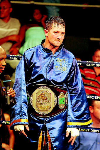 Brandon Thysse's father and promoter Andre Thysse. Photo: Lefty Shivambu/Gallo Images