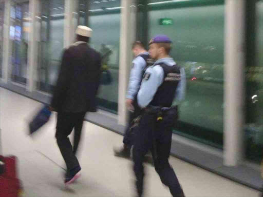Lawyer Miguna Miguna is pictured in Amsterdam following his deportation from Kenya on the night of February 6, 2018. /Courtesy