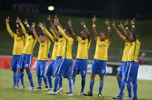Mamelodi Sundowns players salute their supporters. Picture credits: Gallo Images