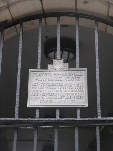 Plaque on the locked gate at the entrance to the close. © Copyright M J Richardson and licensed for reuse under this Creative Commons Licence . Submitted via Geograph