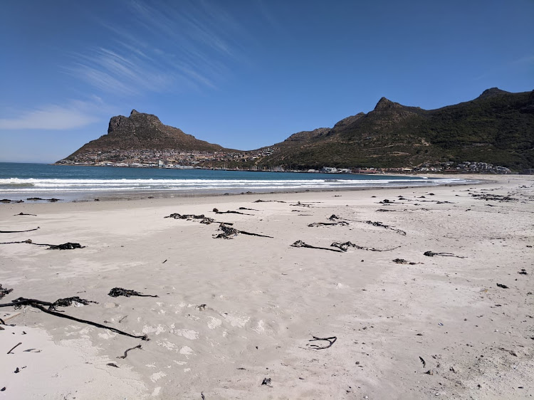 Hout Bay beach was virtually deserted 12 hours into the three-week Covid-19 lockdown on March 27 2020.