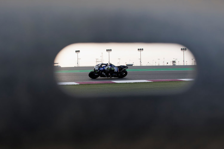 Maverick Vinales of Spain and Monster Energy Yamaha MotoGP Team rounds the bend during MotoGP tests at Losail Circuit on February 24 2020 in Doha, Qatar.