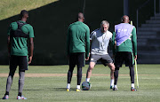 Bafana Bafana head coach Stuart Baxter during a training session in Johannesburg on June 7 2019.  