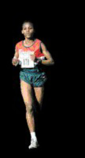 BIG GUNS: Gauteng Striders' Dimakatso Morobi. Pic. Lucky Morajane. 17/07/00. © Sowetan.