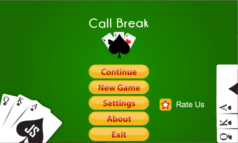 Android application Call Break++ screenshort