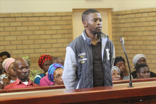 IN THE DOCK: Olwethu Mbalwa, 31, a sangoma accused of murdering a Grade 10 pupil at KwaNikhwe, appeared in court yesterday Picture: LULAMILE FENI