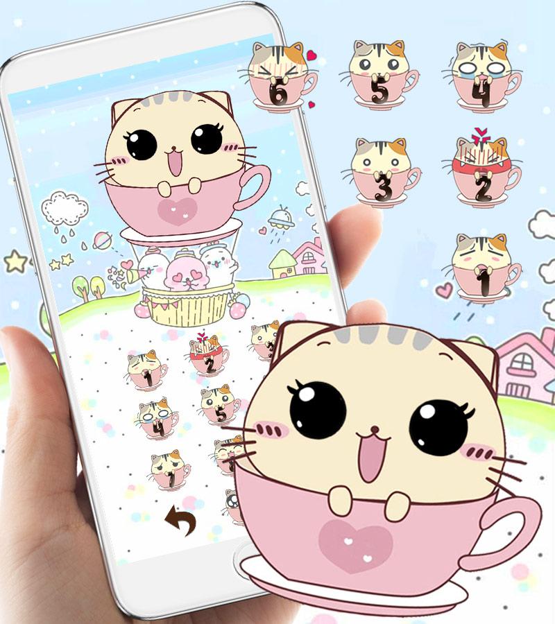 каваи котенка Тема Кубок кошки обои Kawaii kitty — приложение на Android