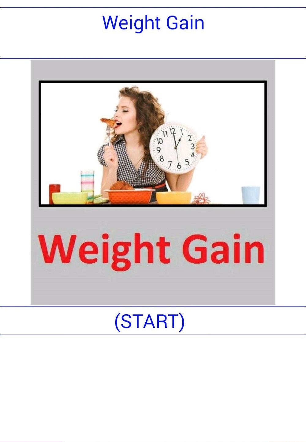 Android application Weight Gain screenshort