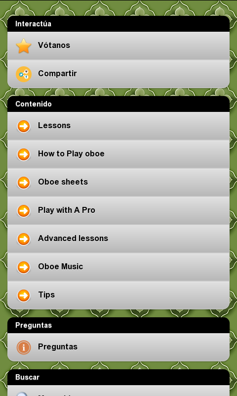 Android application Learn to play the oboe screenshort