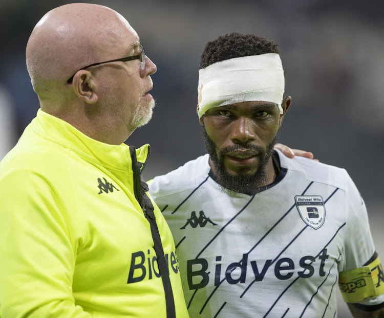 Thulani Hlatshwayo of Bidvest Wits suffered concussion during their league match against SuperSport United.