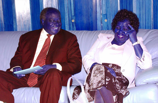 Former president Mwai Kibaki with Lucy Kibaki during a past function Photo/PSCU