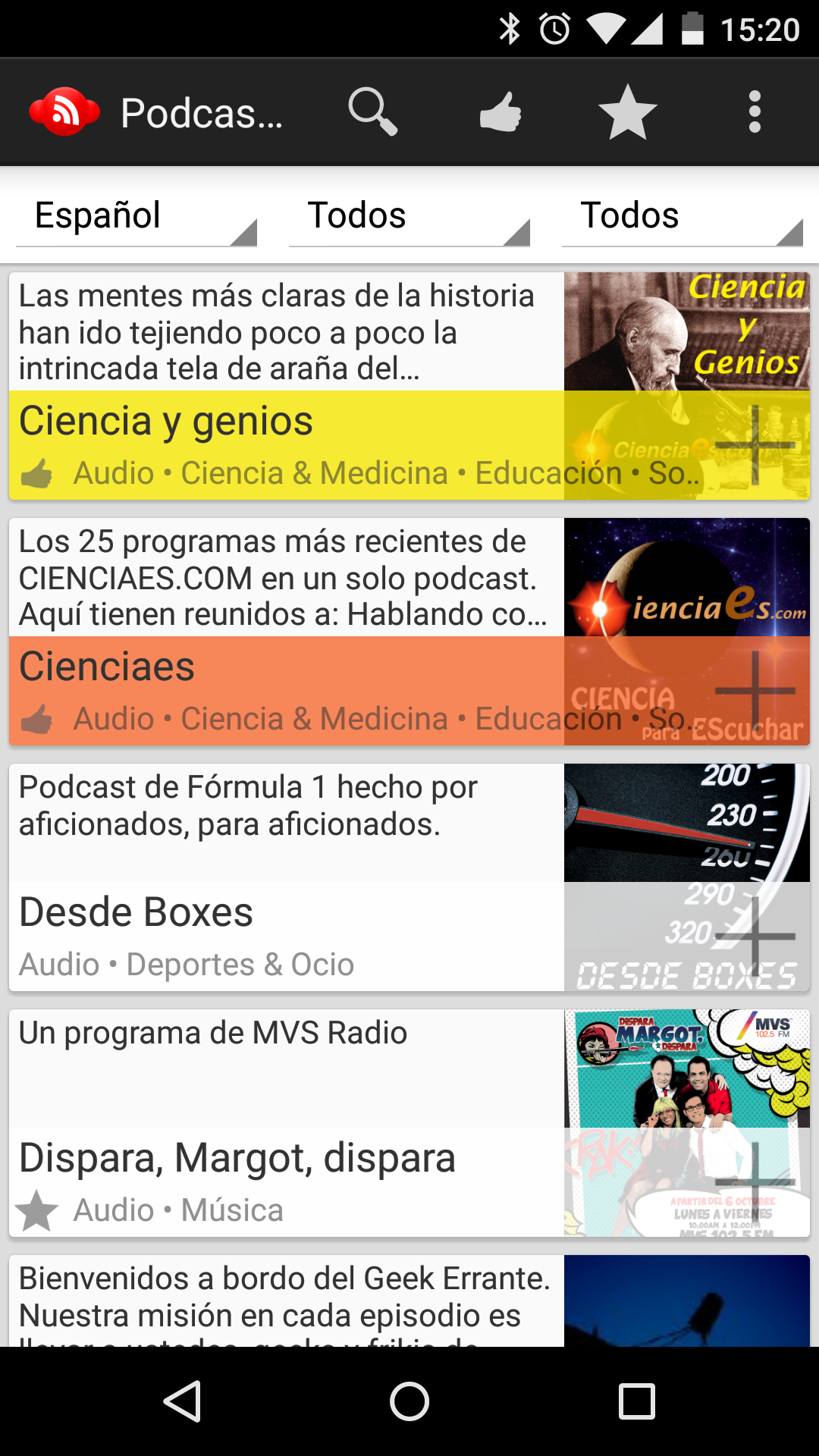 Android application Video Podcatcher Deluxe screenshort