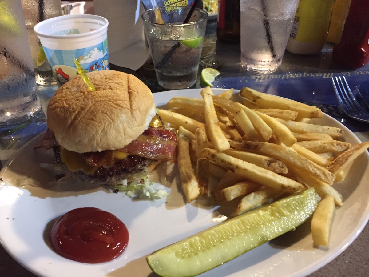 GF burger and fries (separate fryer)!