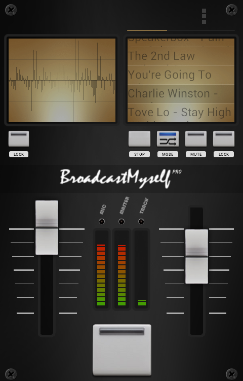 Android application BroadcastMySelf/Pro screenshort