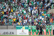 Celtics and their fans celebrating their goal during the Absa Premiership match between Bloemfontein Celtic and Bidvest Wits at Dr Molemela Stadium on October 01, 2017 in Bloemfontein, South Africa. 