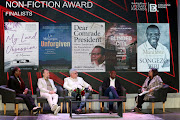 The non-fiction panel of Bulelwa Mabasa, Matthew Wilhelm-Solomon, André Odendaal, Songezo Zibi, facilitated by Sunday Times Books Editor Jennifer Platt.  