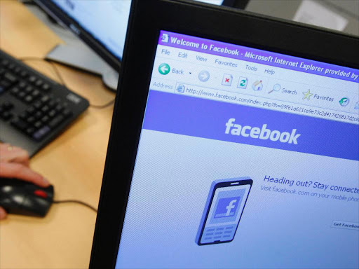 A Facebook page is displayed on a computer screen in Brussels/FILE.