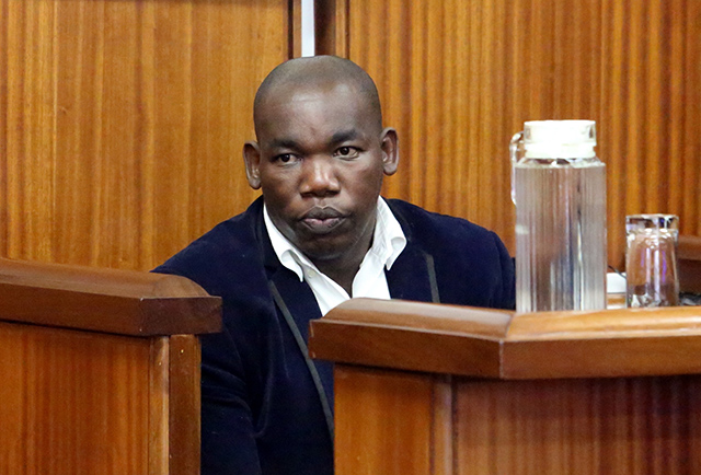 Luthando Siyoni at a previous court appearance during the Panayiotou murder trial in the Port Elizabeth High Court.