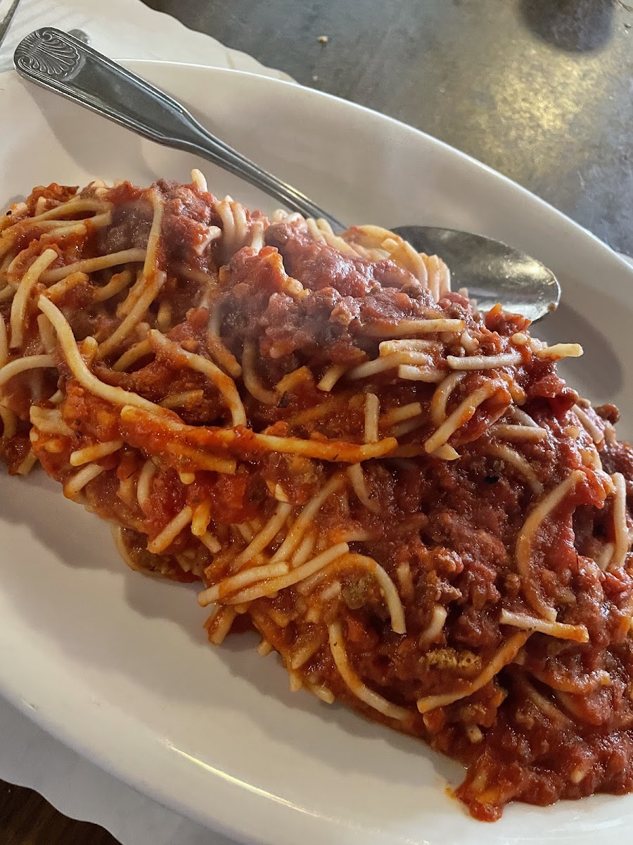 Gf pasta with meat sauce