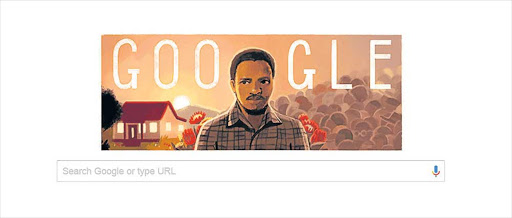 LIBERATION HERO: Steve Biko was honoured by Google yesterday, which would have been his 70th birthday Picture: SCREENGRAB