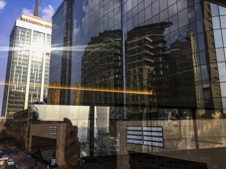 The view of Sandton City from the convention centre on September 11, 2017 in Sandton.