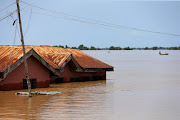 A house partially submerged in flood waters is pictured  in Lokoja city, Kogi State, Nigeria September 17, 2018. 