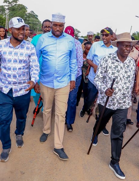 Deputy President Rigathi Gachagua and other leaders during his visit in Garissa last week