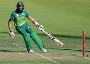 Hashim Amla of South Africa during the 5th Momentum One Day International match between South Africa and Pakistan at PPC Newlands on January 30, 2019 in Cape Town, South Africa. 