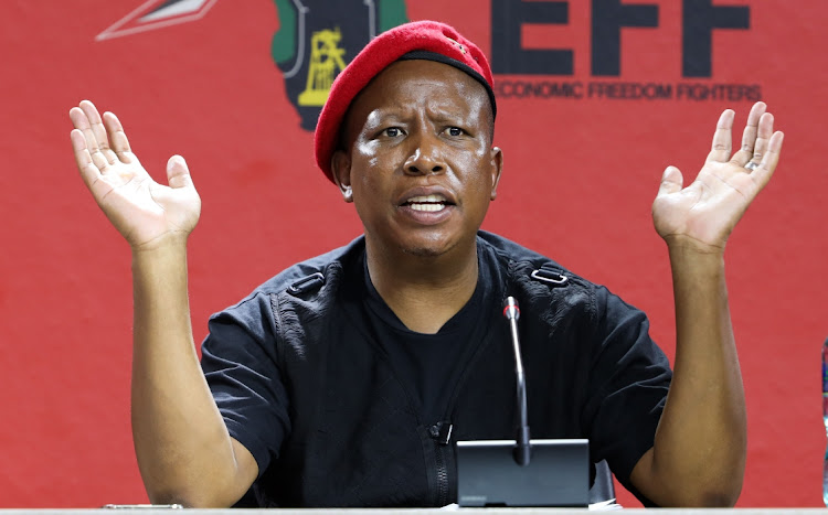 EFF leader Julius Malema believes President Cyril Ramaphosa should step down and be impeached. File photo