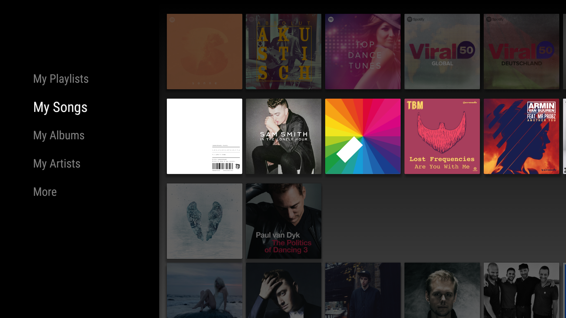 Android application Emma for Spotify+ (TV) screenshort
