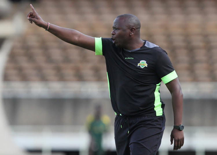 Kariobangi Sharks coach William Muluya during a past match