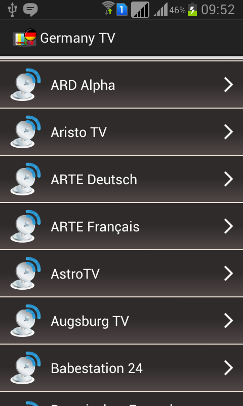 Android application Germany TV Channels Online screenshort