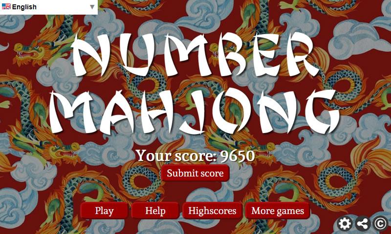 Android application Number Mahjong Solitaire screenshort