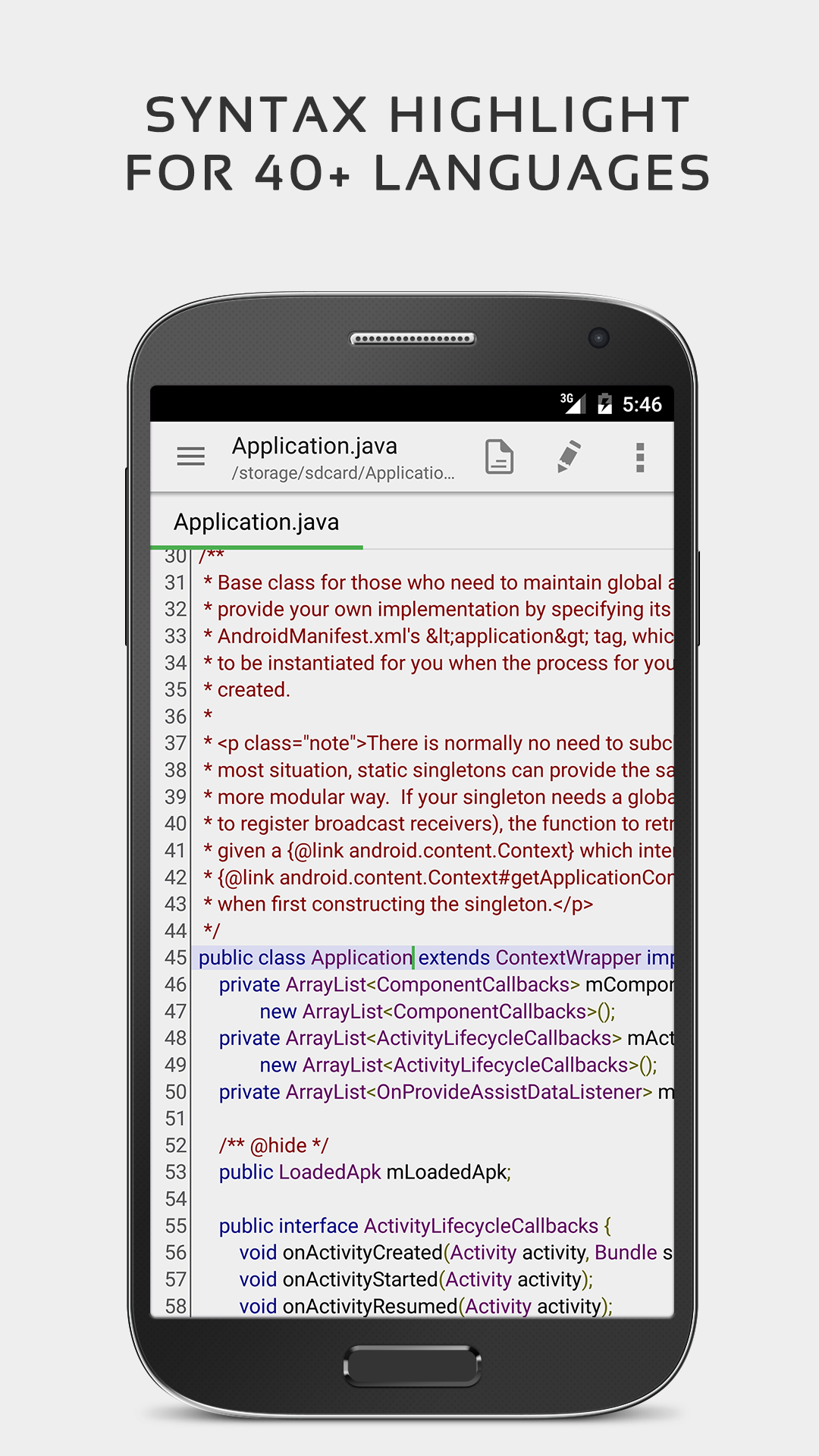 Android application QuickEdit Text Editor Pro screenshort