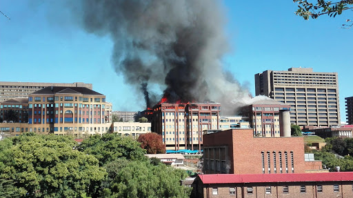 Braampark offices on fire.