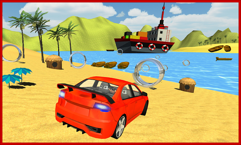 Android application Water Surfing Car Simulator screenshort