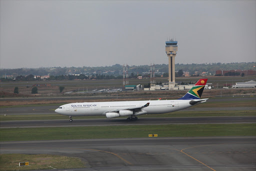 An SAA Aircraft on the runway at the O.R.Tambo International Airport in this file photo.