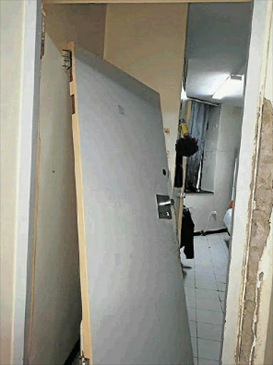 STUDENT EVICTED: The SRC claims police allegedly broke down doors in a bid to evict Walter Sisulu University students at Mthatha campus on Thursday night. Picture: SUPPIED