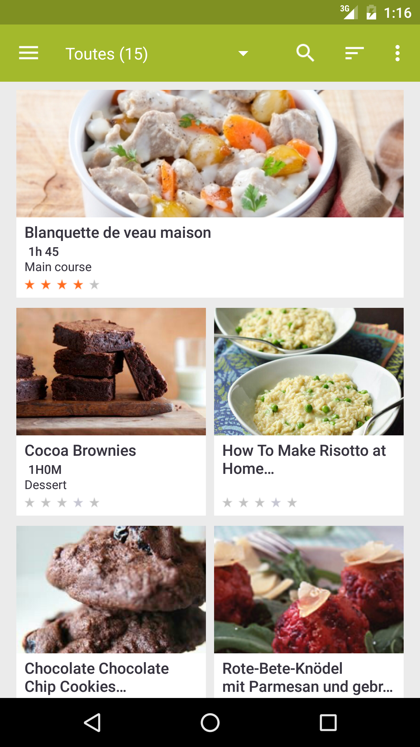 Android application COOKmate - My recipe organizer screenshort