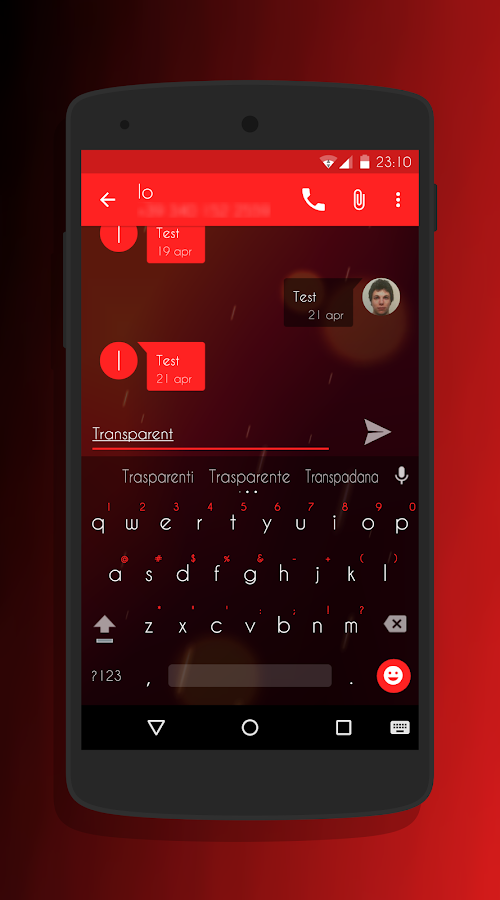    Transparent Red - CM13 Theme- screenshot  