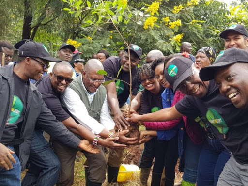 Environmental CS Keriako Tobiko at Michuki Park, Nairobi on Saturday, April 28, 2018. /COURTESY