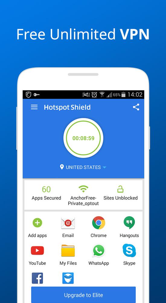 Android application HotspotShield VPN & Wifi Proxy screenshort