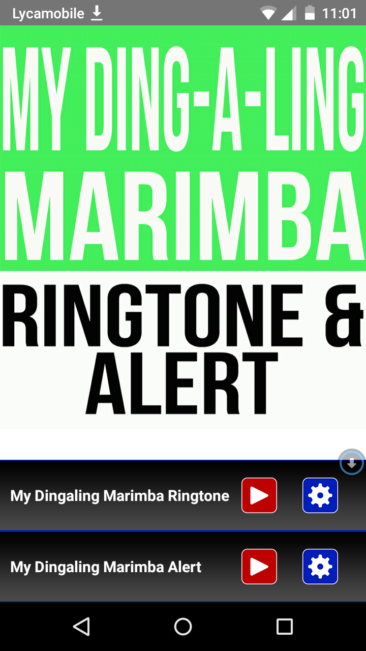 Android application My Dingaling Marimba Ringtone screenshort