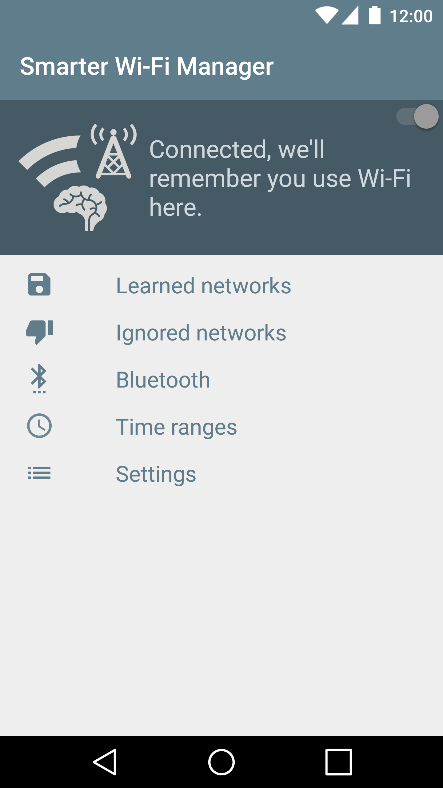 Android application Smarter WiFi Manager screenshort