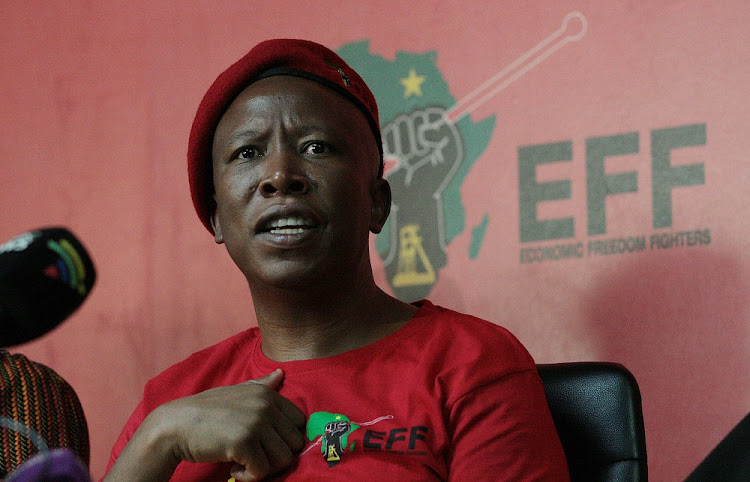 September 05 2019: EFF leader Julius Malema talks to journalists during a press conference at their offices in Braamfontein, Johannesburg.